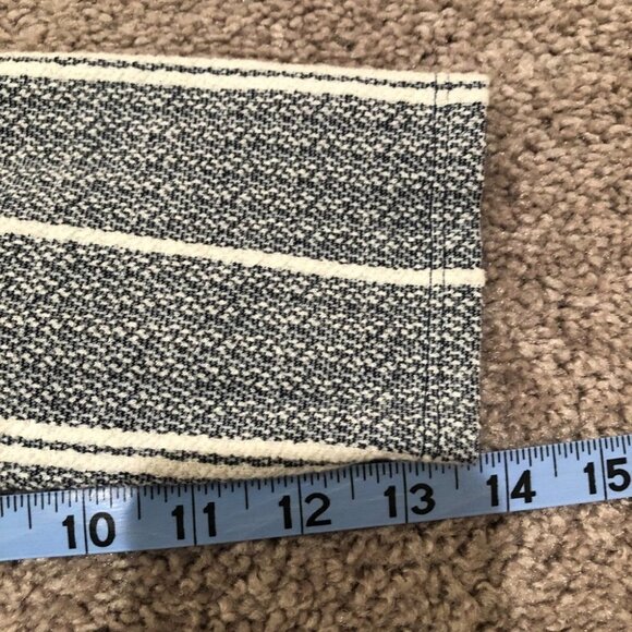 Maeve Blue and White Faux Body Wrap Striped Column Dress Anthropologie Sz Small - Picture 9 of 10